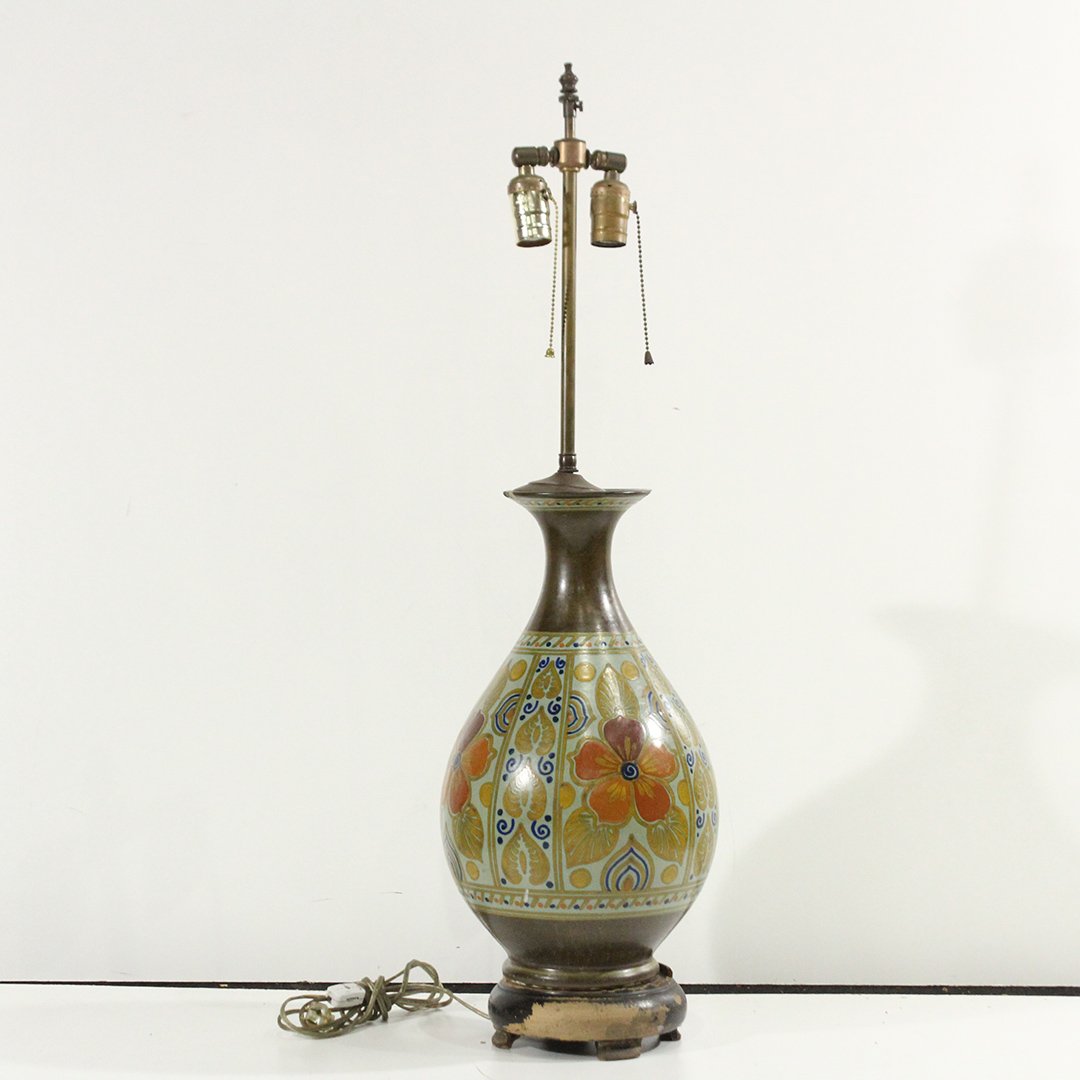 Vintage GOUDA  Pottery Base Table Lamp (1 of 4)