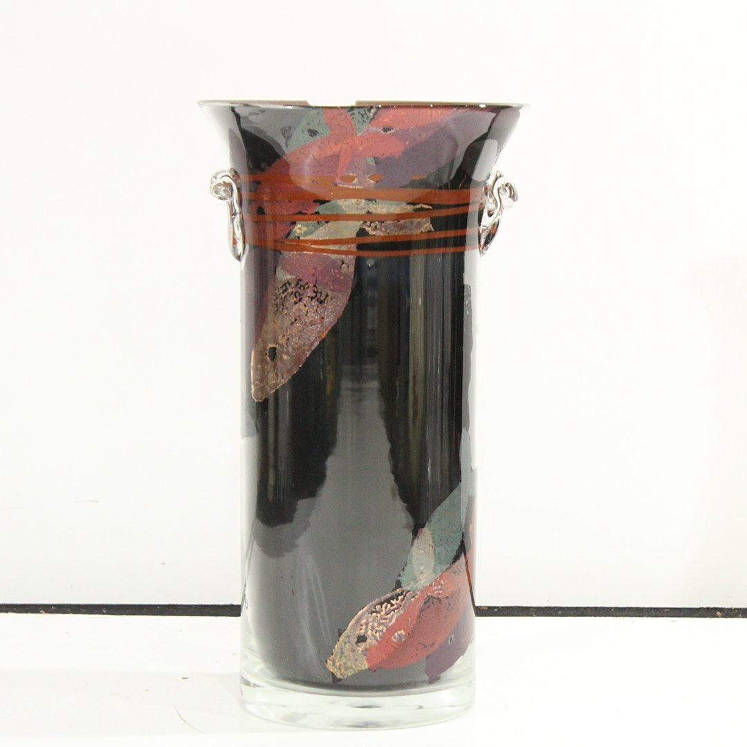 Modern Abstract Design Glass Vase with Applied Handles (1 of 5)