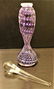 Quality Art Glass Perfume Bottle Purple Lavender Signed - 7