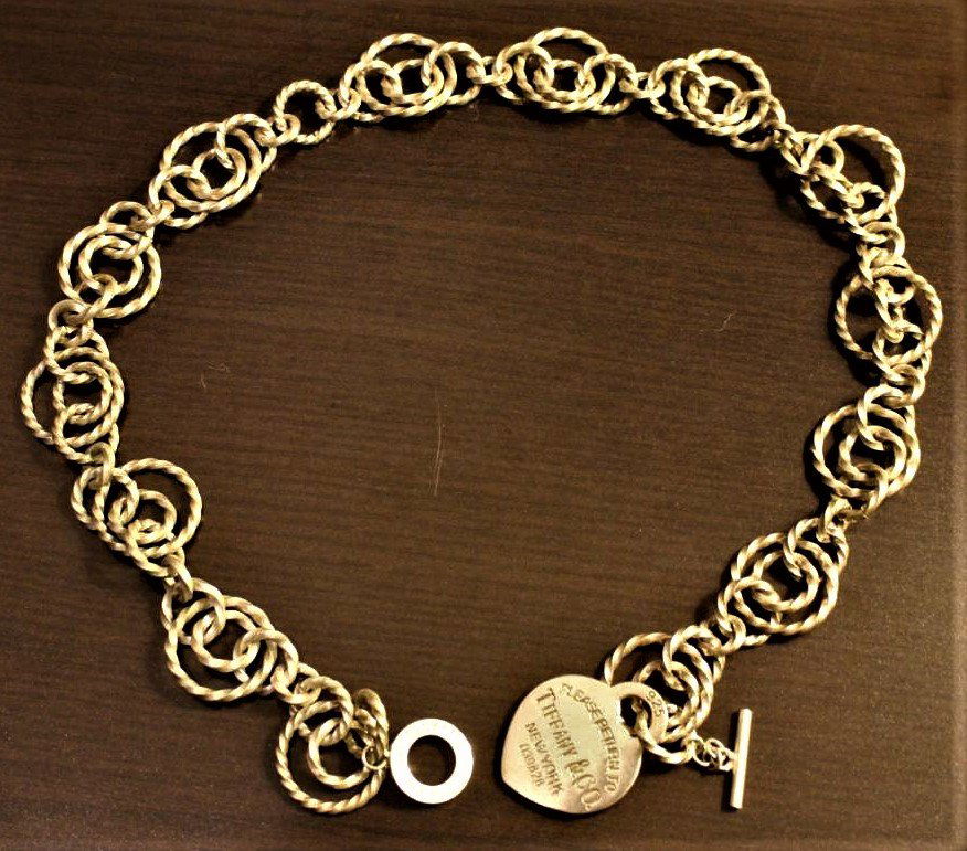 TIFFANY & CO. Sterling .925 Twisted Rings Necklace (1 of 6)