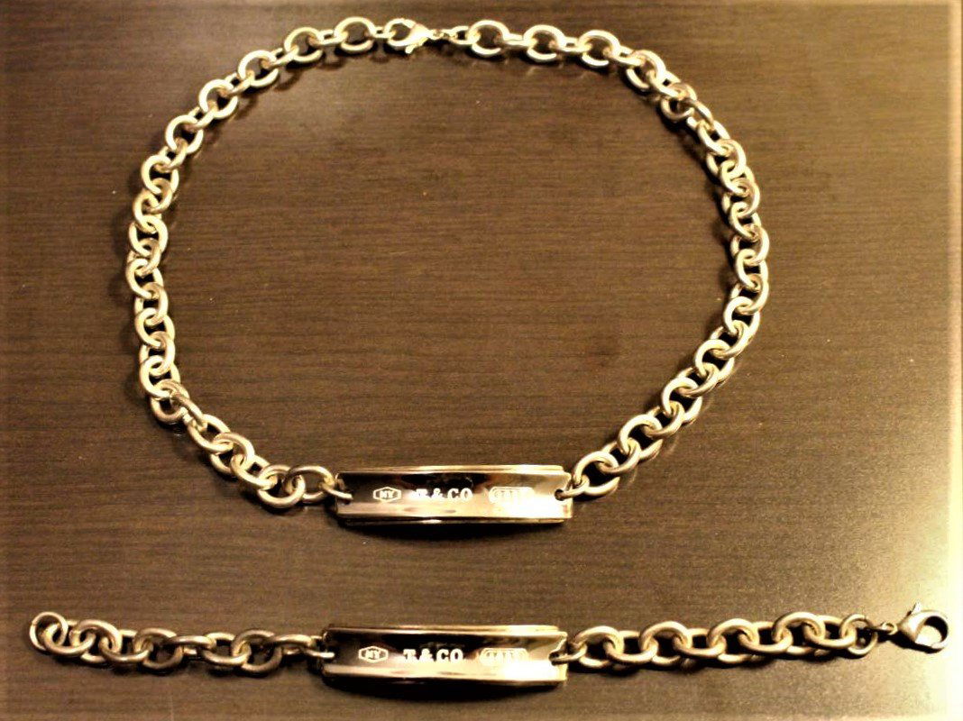 TIFFANY & CO. .925 Two [2] Sterling Necklace & Bracelet (1 of 6)