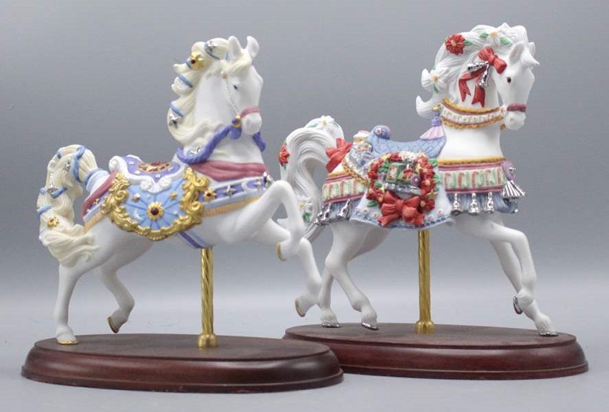 Two [2] LENOX 2001 Porcelain Carousel Horse Figurines (1 of 8)