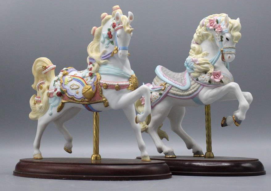 Two [2] LENOX 2001 Porcelain Carousel Horse Figurines (1 of 8)