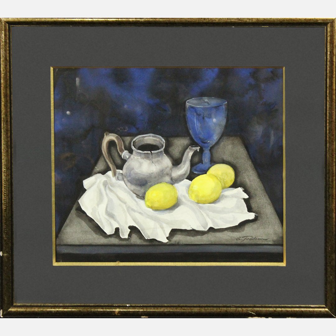 G Fedotova, Russian Artist, W/c  Still Life, Lemons (1 of 4)