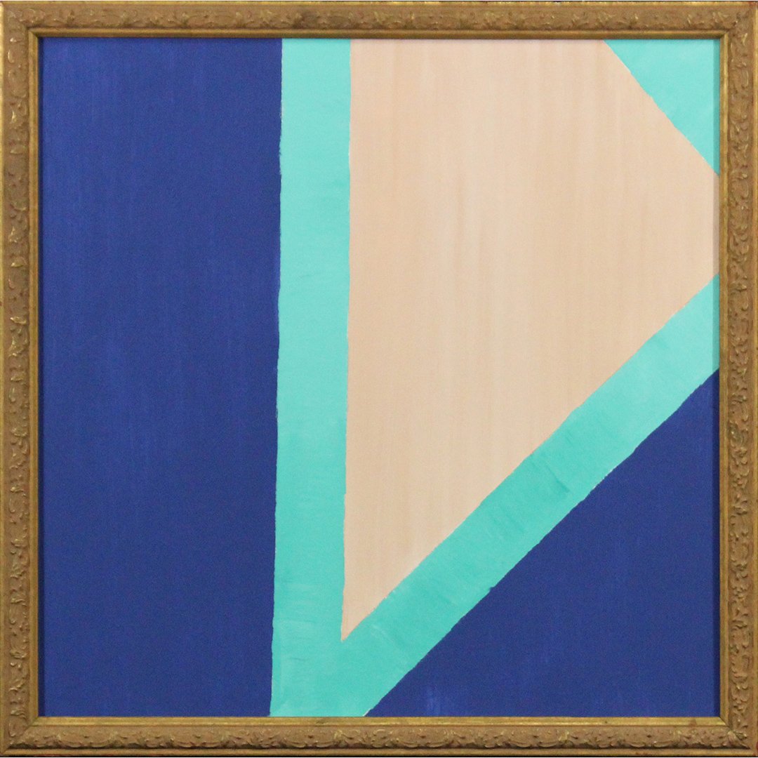 Modern Design Oil on Canvas Lines, Triangle (1 of 4)