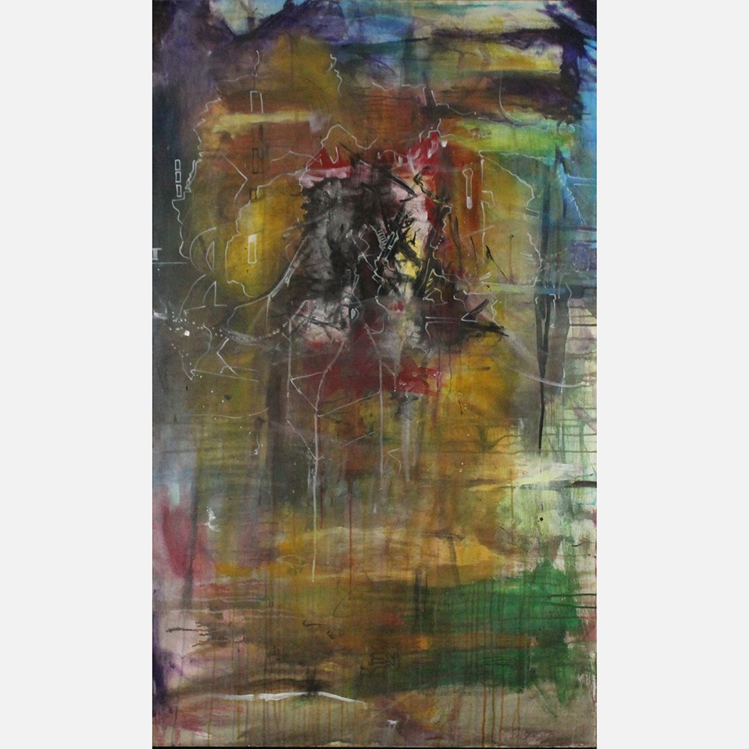 Large Size 20th C. Modernism Abstract Oil on Canvas (1 of 3)