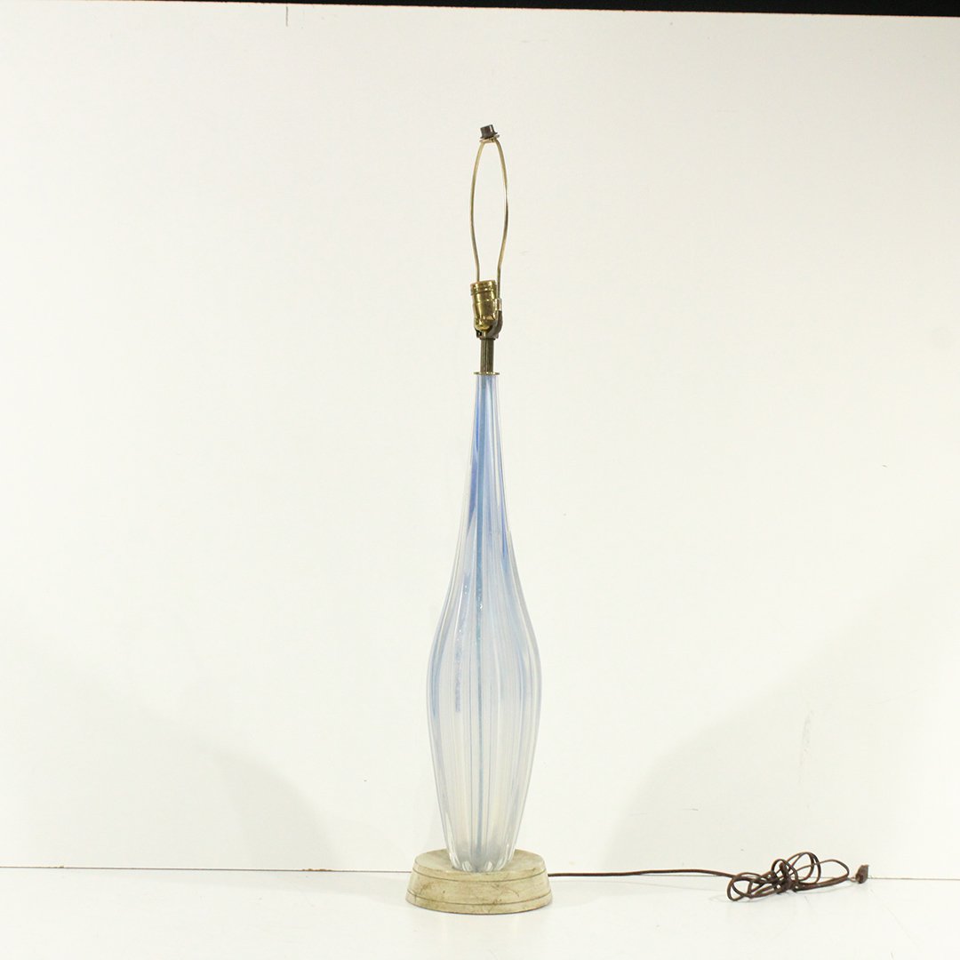 Mid-Century Modern Tall Vintage Murano Glass Table Lamp (1 of 4)