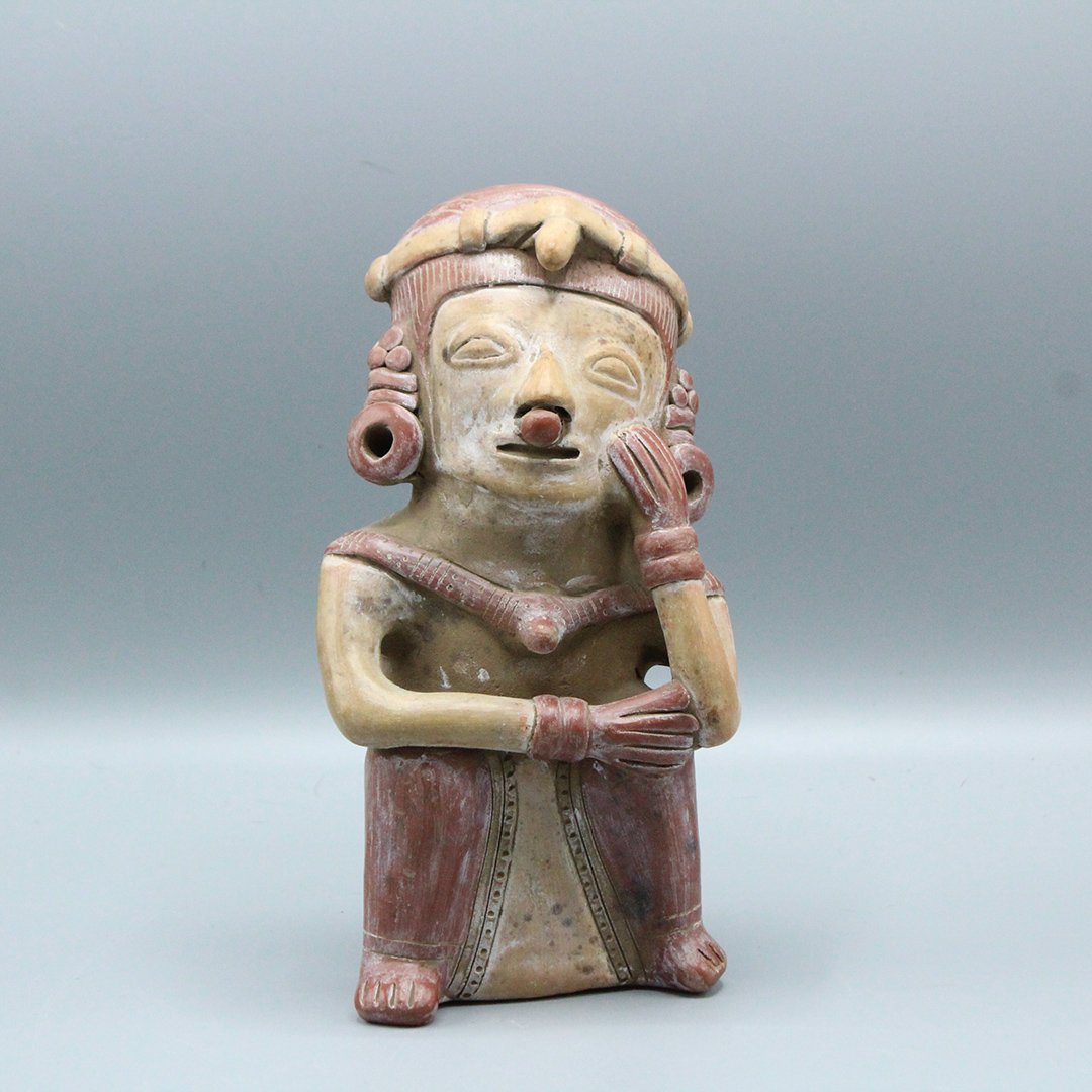 Primitive Mayan Aztec Mexican Clay Figure (1 of 5)