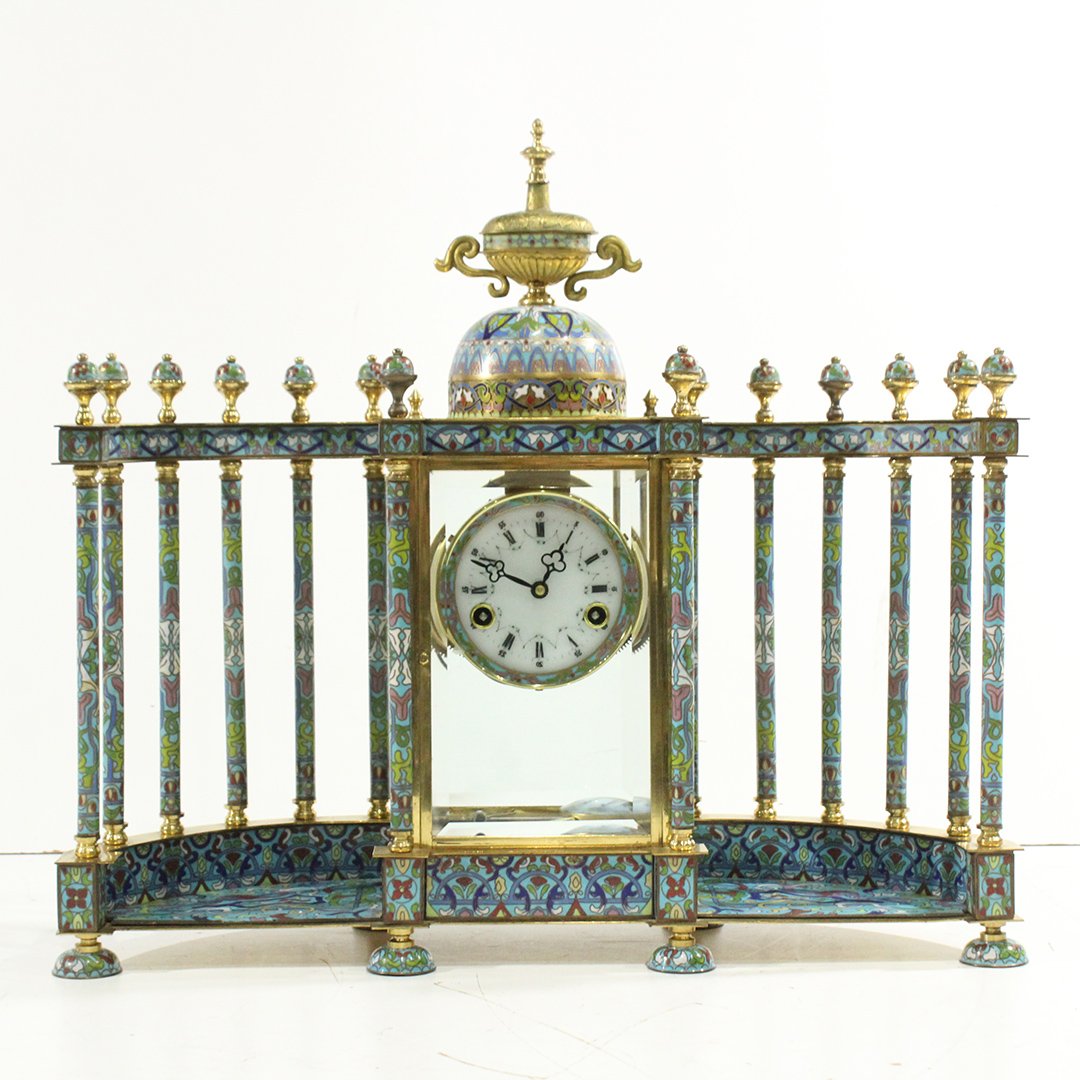 Cloisonne Mantle Clock - Made in Peoples Republic China (1 of 11)