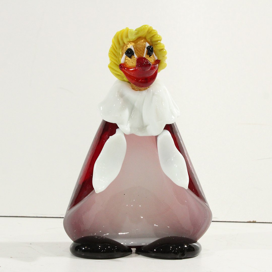 Mid-Century Modern Murano Glass Clown Bowl Signed (1 of 4)