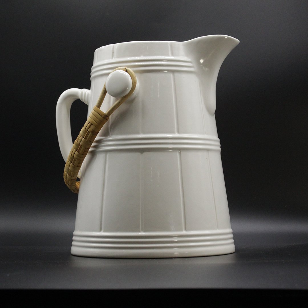 Vintage Ralph Lauren White Water Pitcher Tideshead: Vintage Ralph Lauren White Water Pitcher Tideshead Size: 10 h , 7.75 w