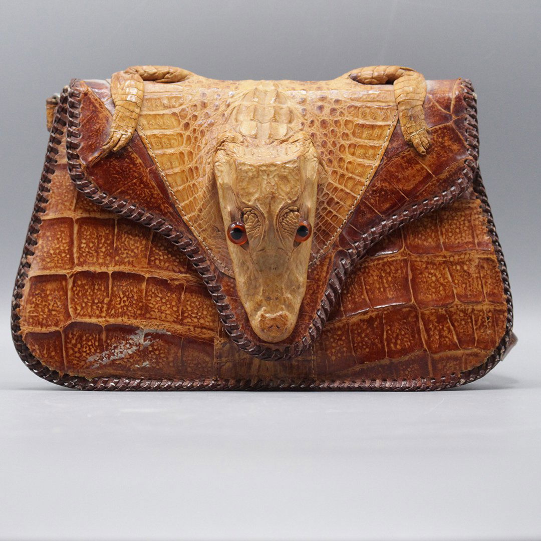 Alligator Crocodile Taxidermy Purse Bag Handbag