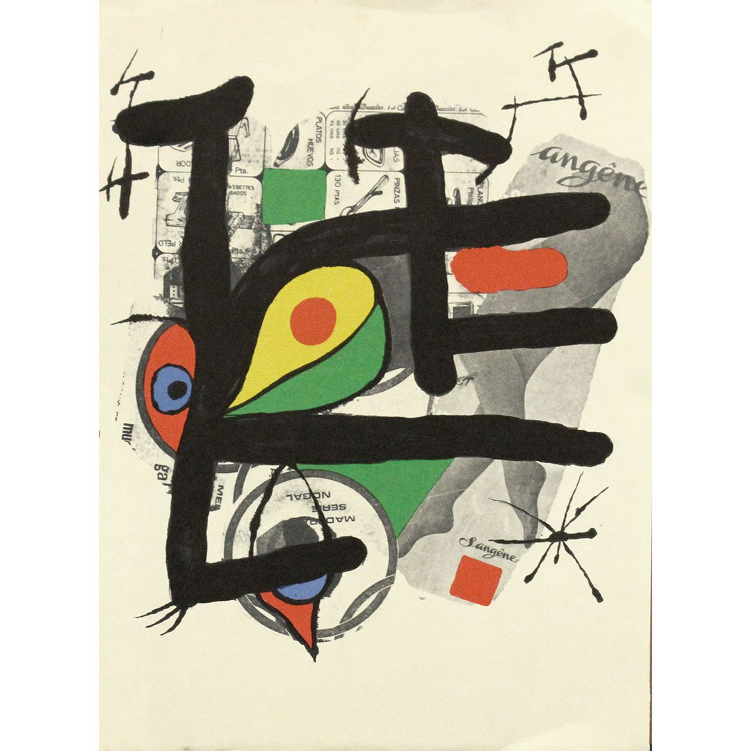Joan Miro Lithograph Print Abstract (1 of 4)