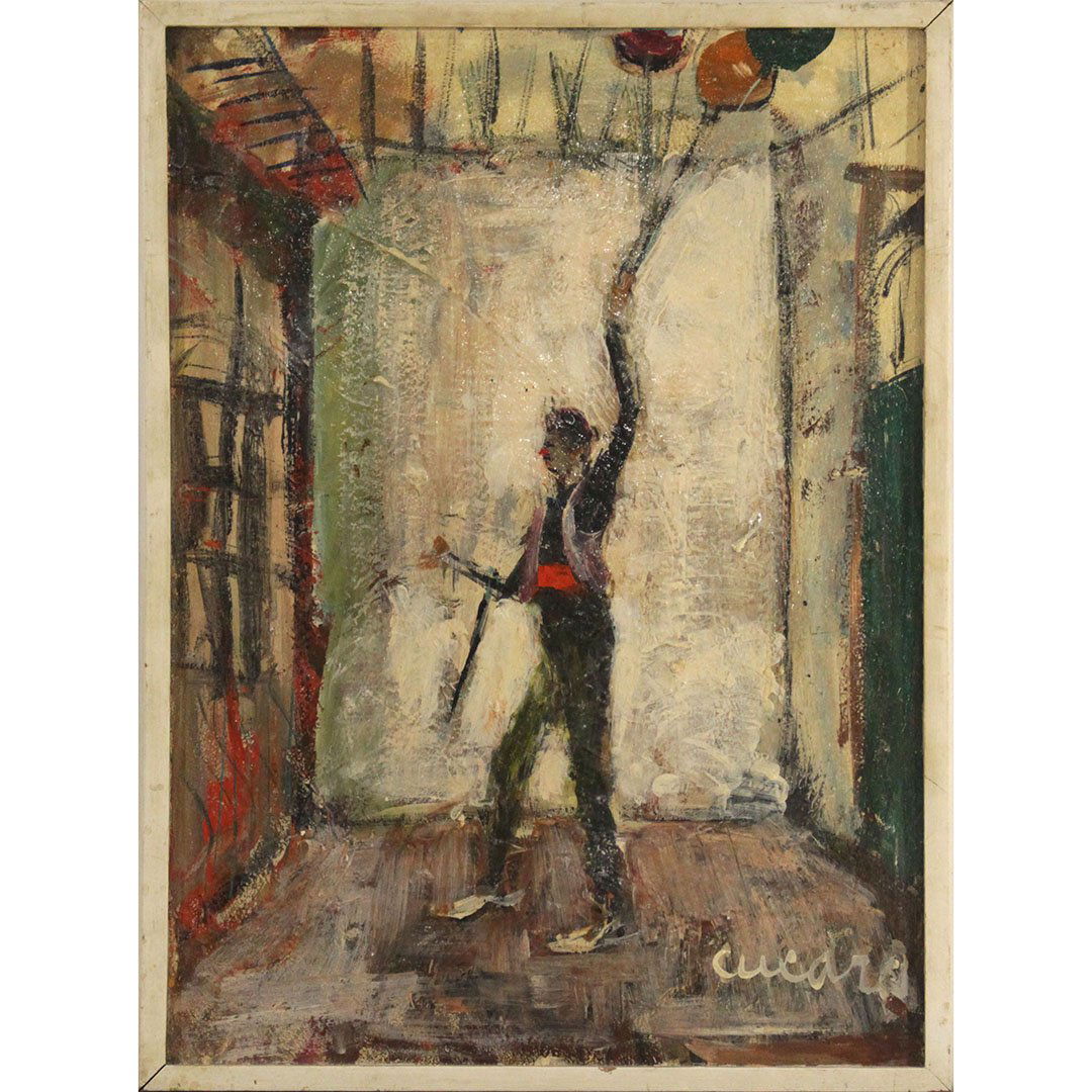 Pascal Cucaro, 1915-2004 American Oil/b Modernism Clown (1 of 7)