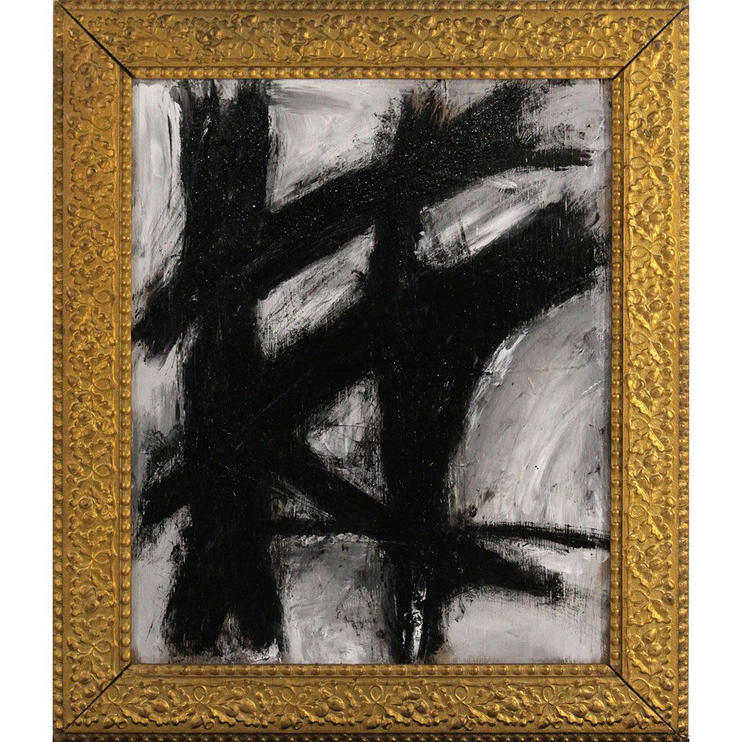 Franz Kline attributed Mid Century Modern Abstract Oil (1 of 6)