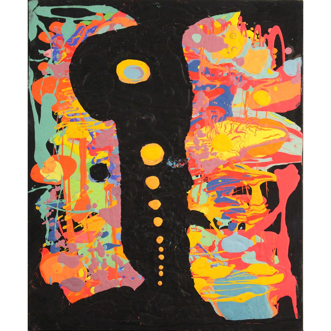 Pop Art Colorful Oil on Canvas Painting, Unsigned: Pop Art Colorful Oil on Canvas Painting, Unsigned; 24 x 20 inches