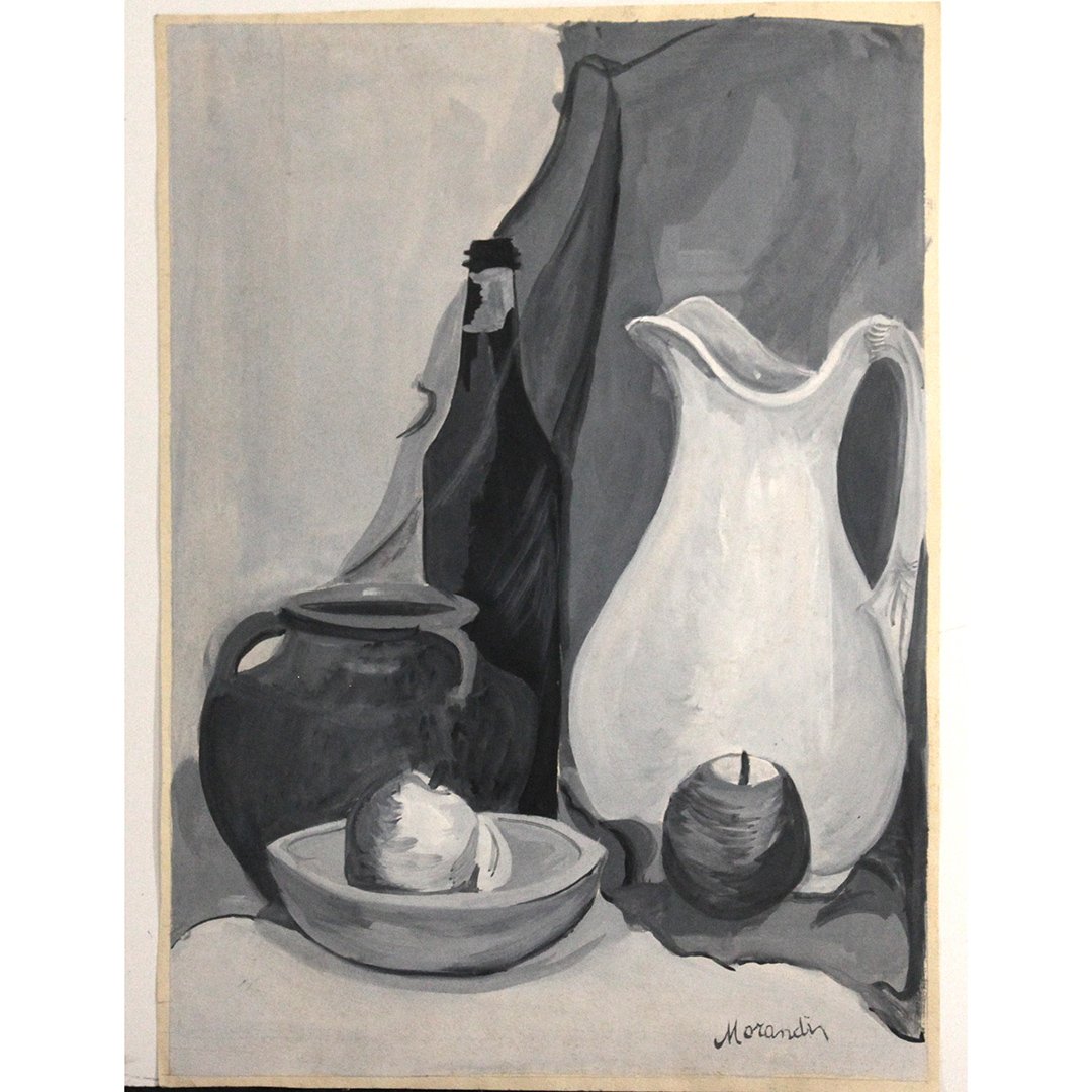 Giorgio Morandi, Attributed,Gouache Painting Still Life (1 of 7)
