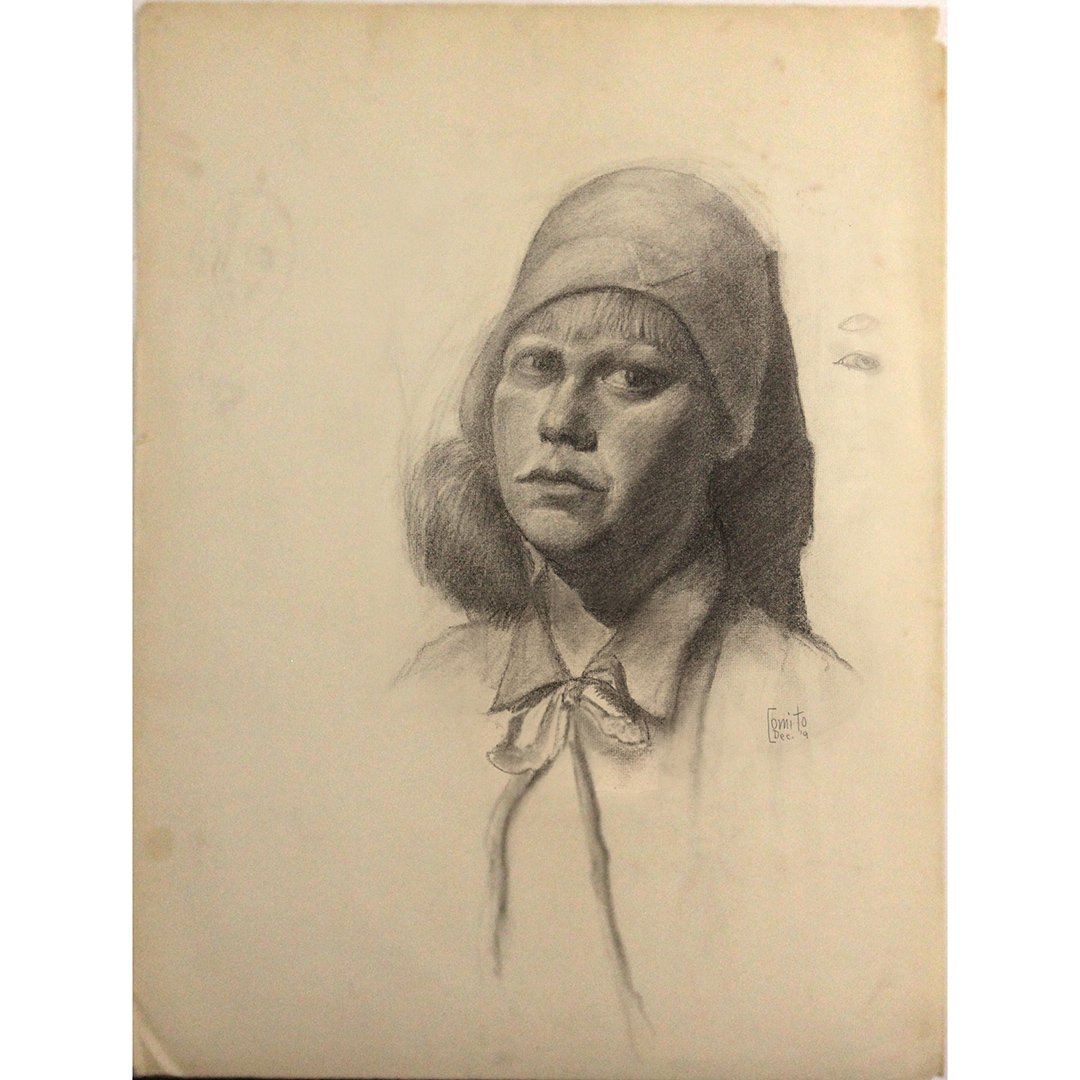 Comito, Fine Pencil Drawing Portrait of a Woman (1 of 7)