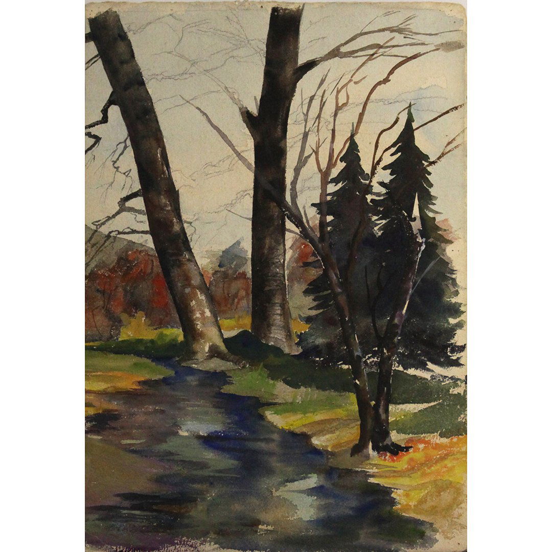 Two [2] Adirondacks  New York Watercolor Paintings (1 of 7)