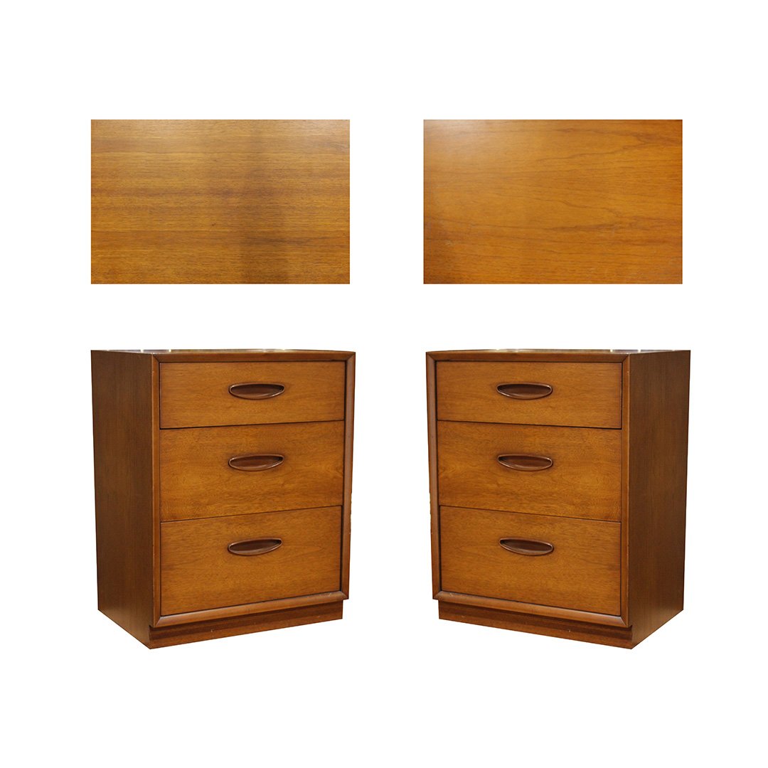 Two [2] Henredon Danish Design 3-Drawer Bed Stands (1 of 10)