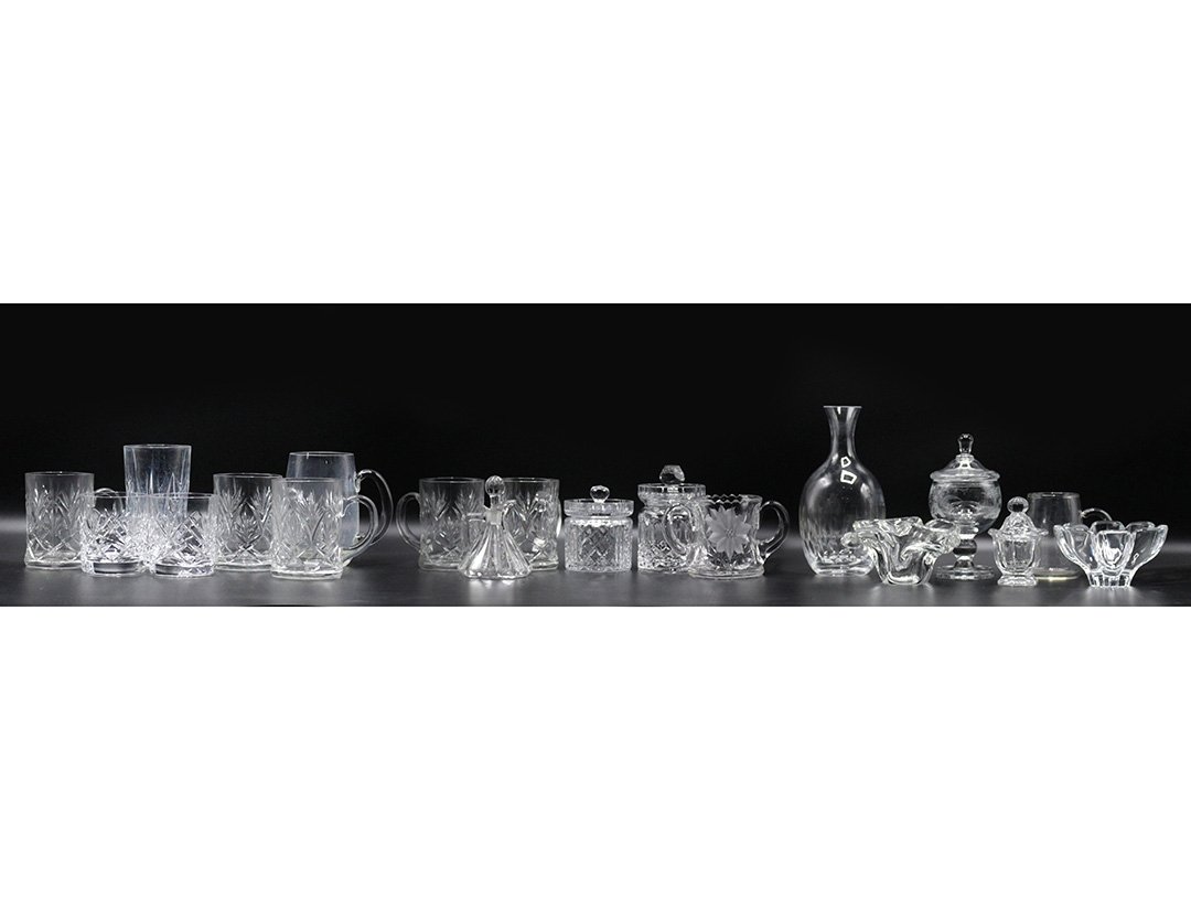 (25x) Collection Of Estate Clear Crystal Glass (1 of 7)