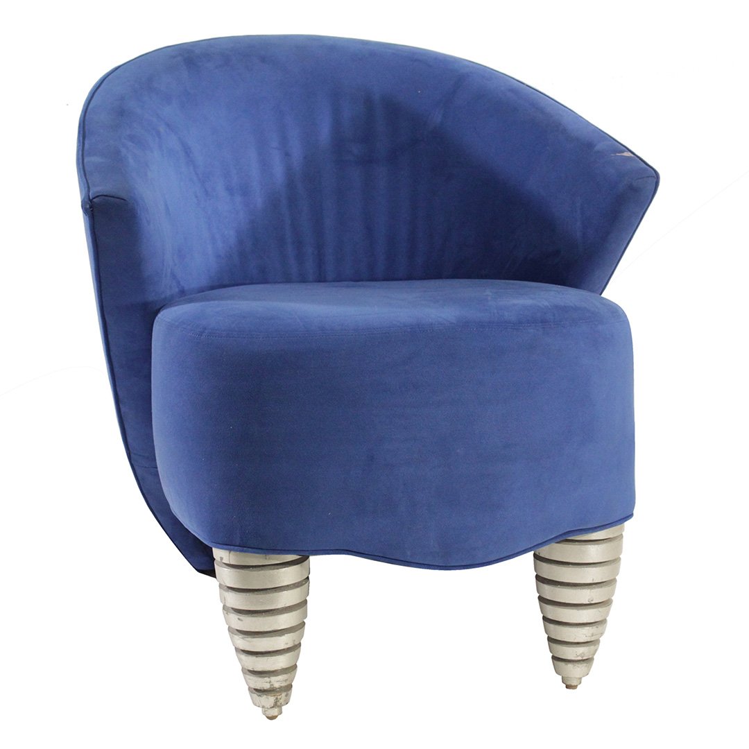 Directional Modern Design Blue Club Chair (1 of 7)