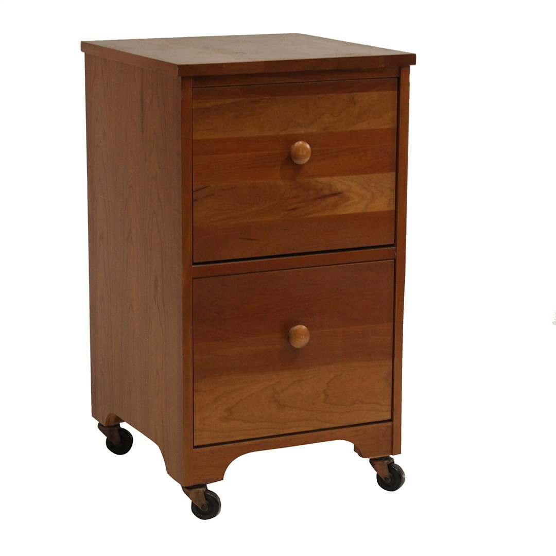 Danish Design 2 Drawer Cherry Wood File Cabinet - Clean (1 of 9)