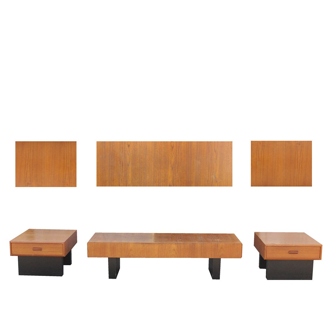 Kofod Larsen Style 3-Piece Coffee Table Set, Drawers (1 of 5)