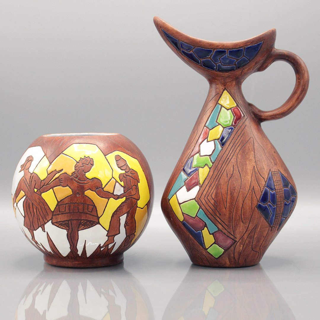 Two [2] Assorted KERAMOS ISRAEL Mid-Century Ceramic (1 of 13)