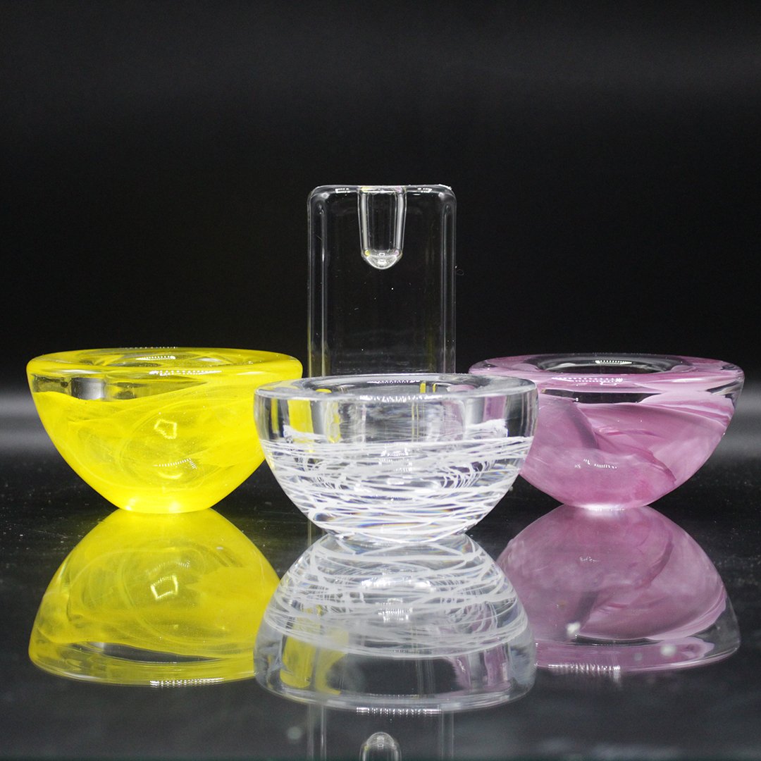 Four [4] Assorted Kosta Boda Art Glass Candle Holders (1 of 11)