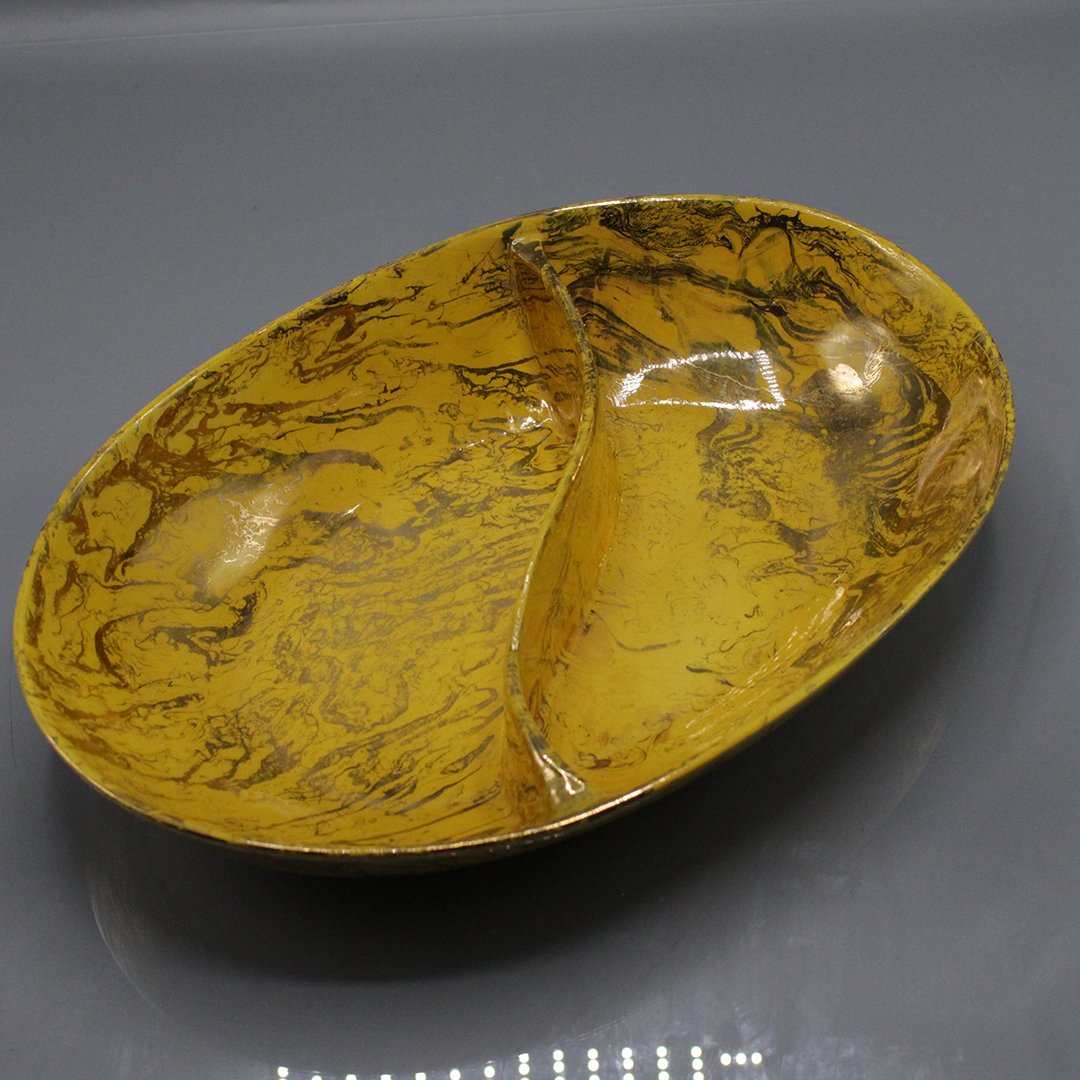 Sascha B Mid-Century Modern Yellow Ceramic Bowl (1 of 9)