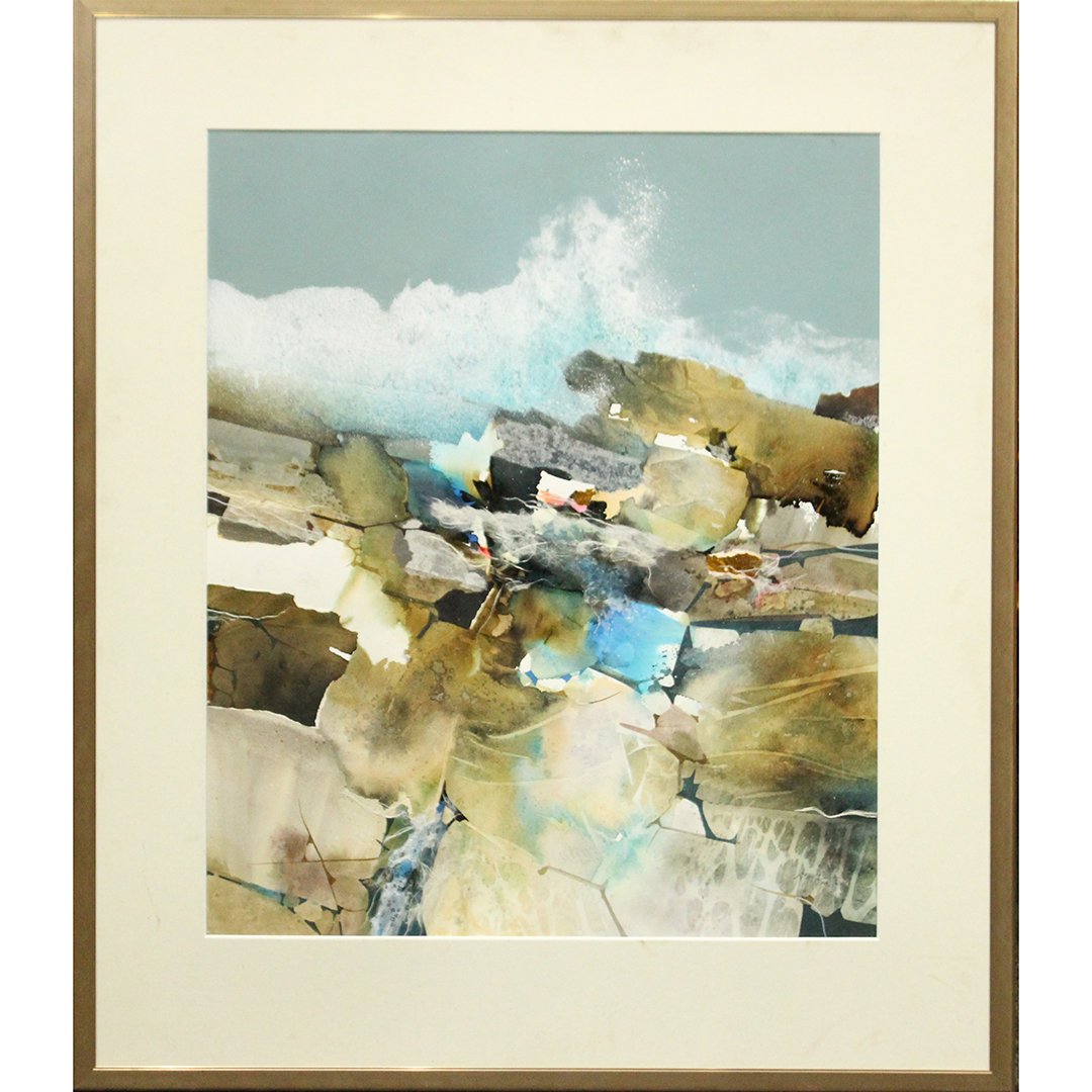 Gerry AWAS / NWS Mixed Media Watercolor Abstract Sea (1 of 4)