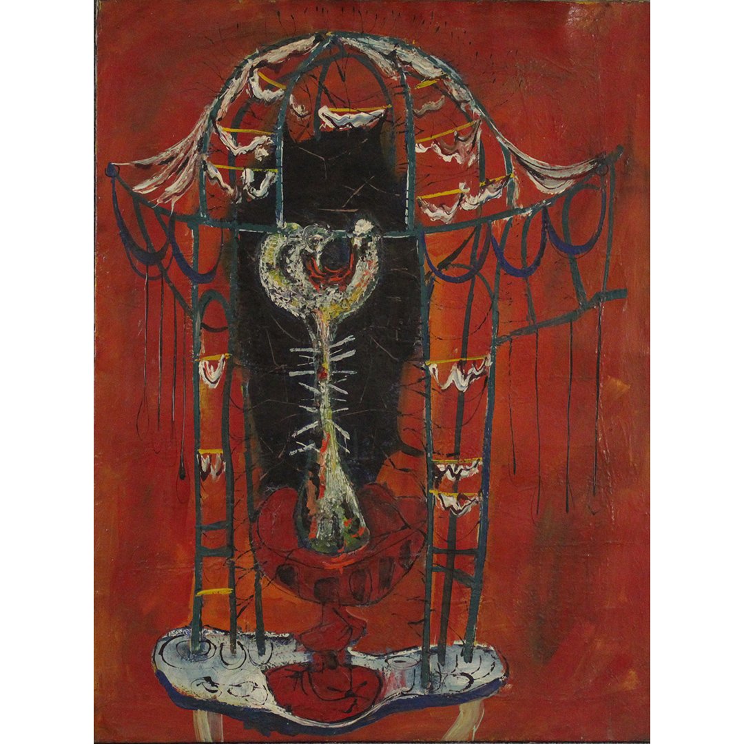 Ezio Martinelli  (1913 - 1980) Abstract Estate Oil 1945 (1 of 7)