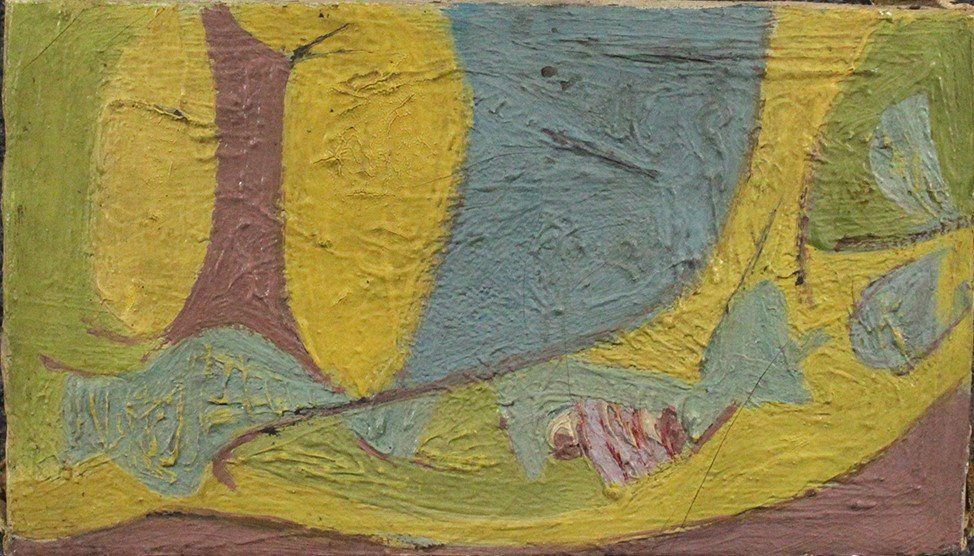 Ezio Martinelli  (1913 - 1980) Abstract Estate Oil 1947 (1 of 4)