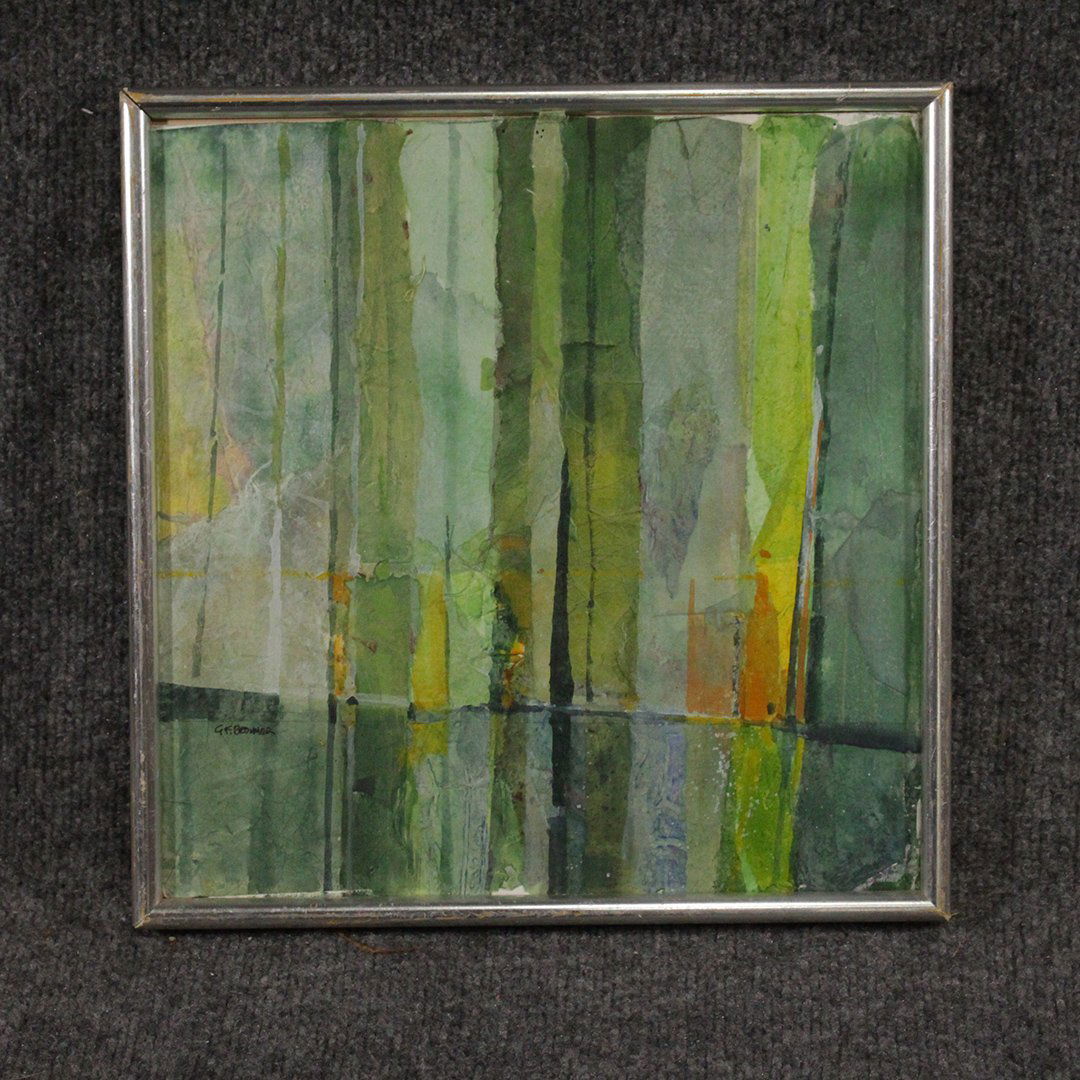 G F BEDMMER, Mid-Century Modern Mixed Media Abstract (1 of 3)