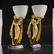 Matching Art Deco Nude Standing Girl Lamps Glass Shades - 8