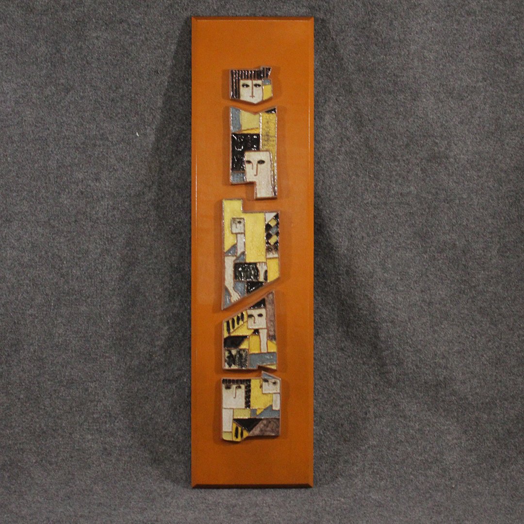 Harris Strong Wall Tiles Mid-Century Modern: Harris Strong Wall Tiles Mid-Century Modern , ceramic wall plaques. Size: 43 h , 11 w
