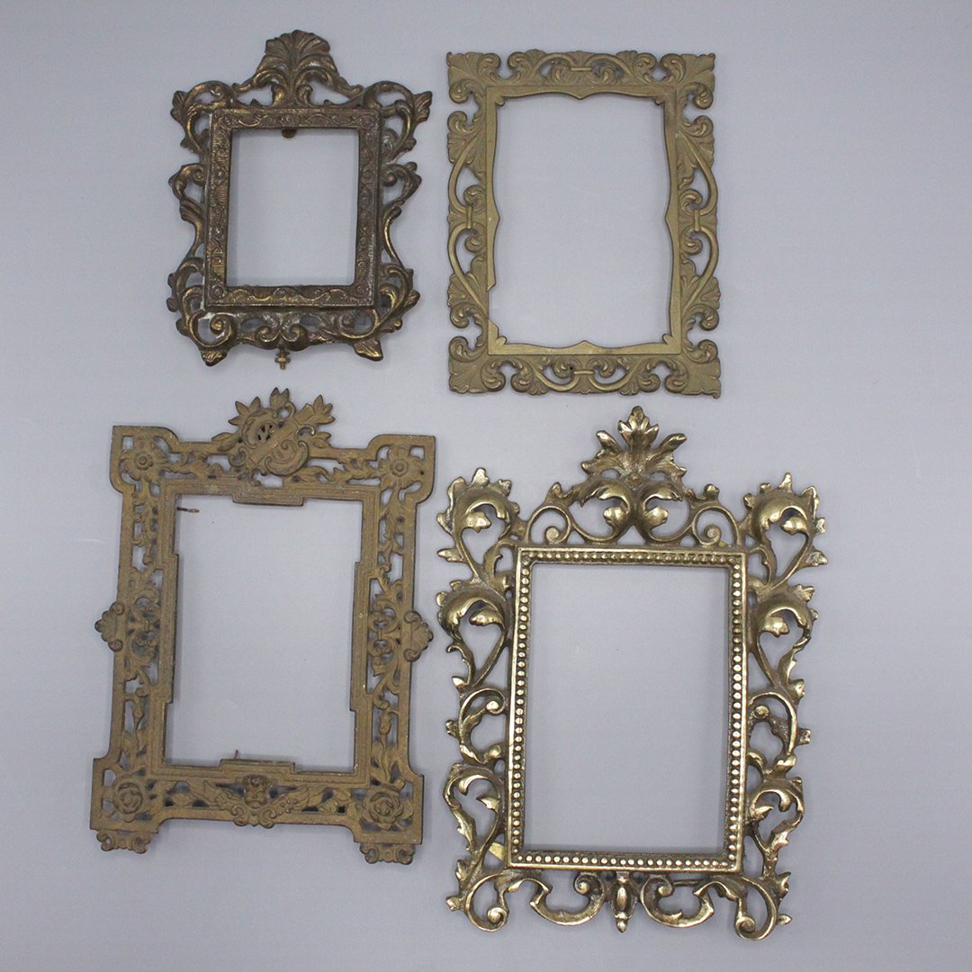 Four [4] Assorted Cast Iron Victorian Picture Frames (1 of 9)