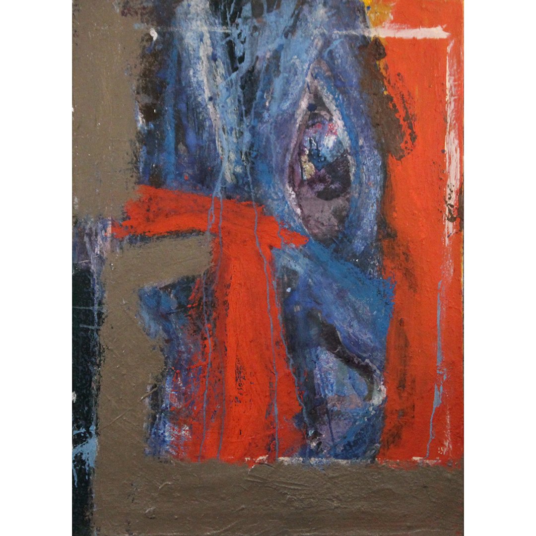 Circa 1940 Mid-Century Abstract Oil on Canvas Painting (1 of 4)