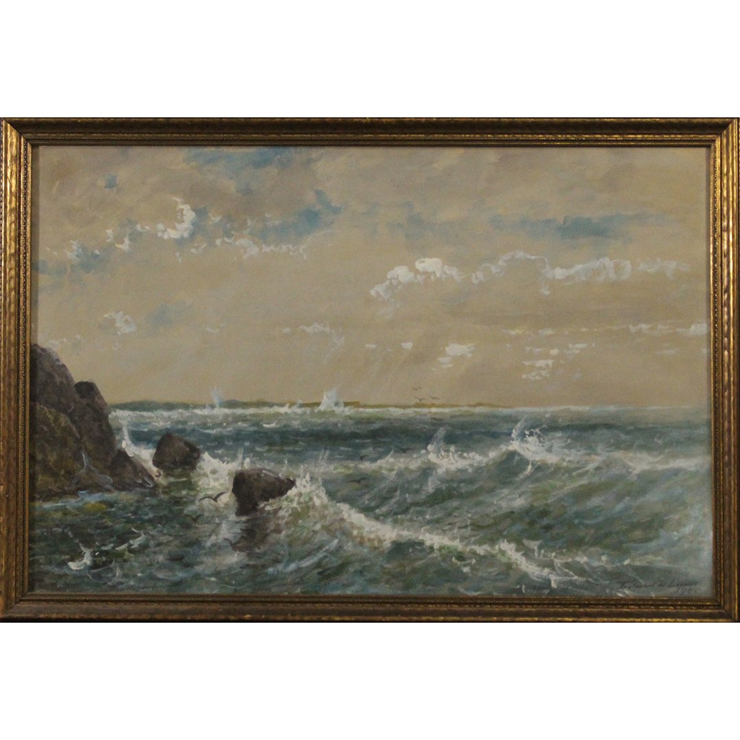 Edmund Darch Lewis 1908, Watercolor Coastal Seascape (1 of 6)