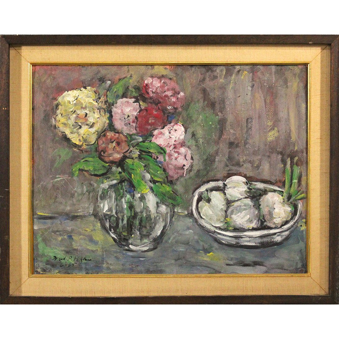 Fred P Hokins 1965, Watercolor, Mid-Century Still Life (1 of 7)