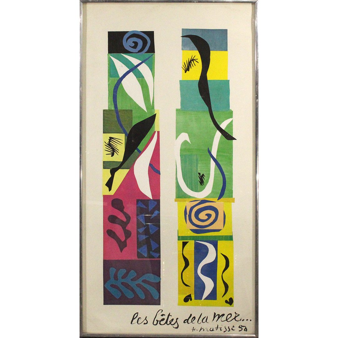 H Matisse 1950, Vintage Colored Lithograph (1 of 6)