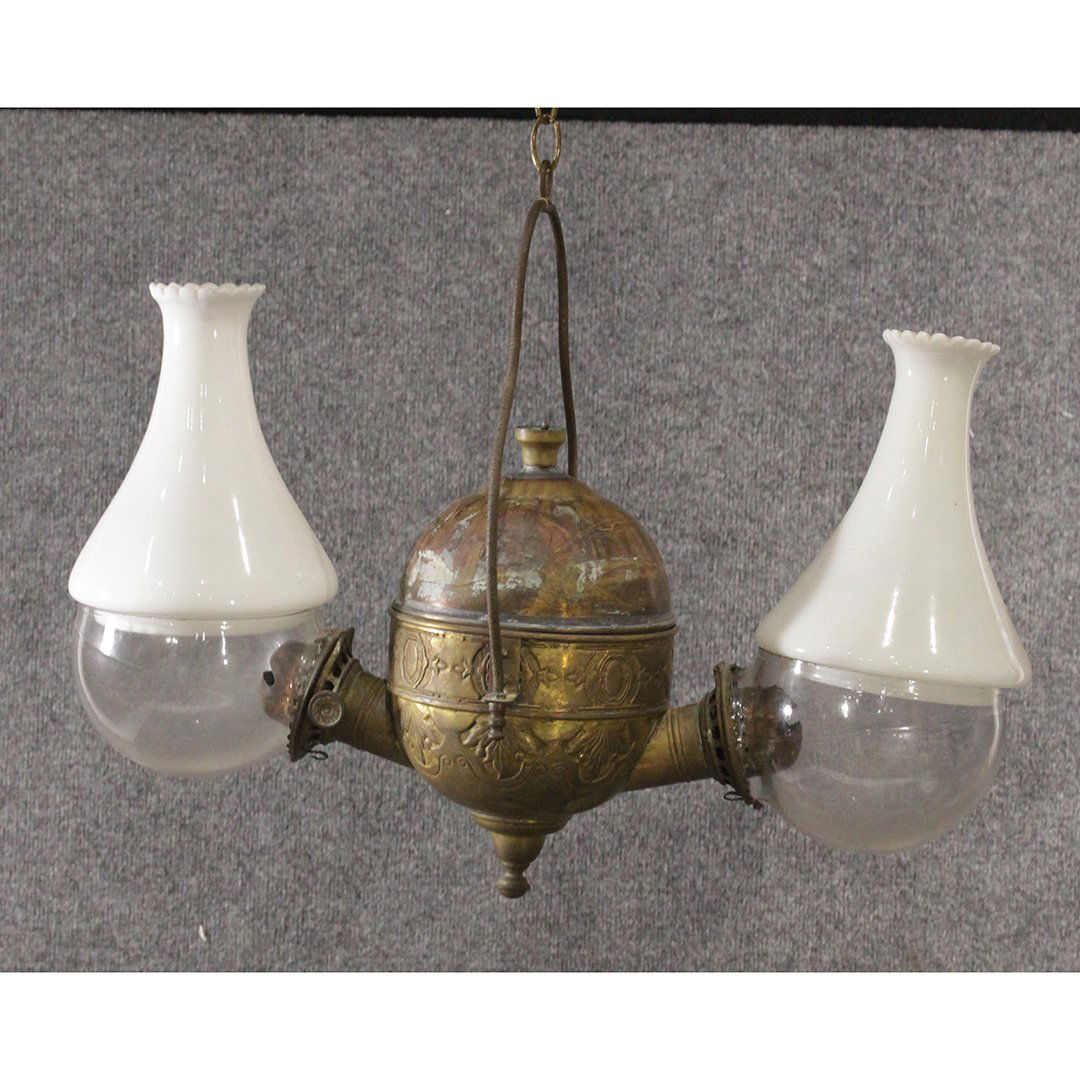 The Angel Lamp Co. N.Y.; Original 2 Light Fixture (1 of 9)