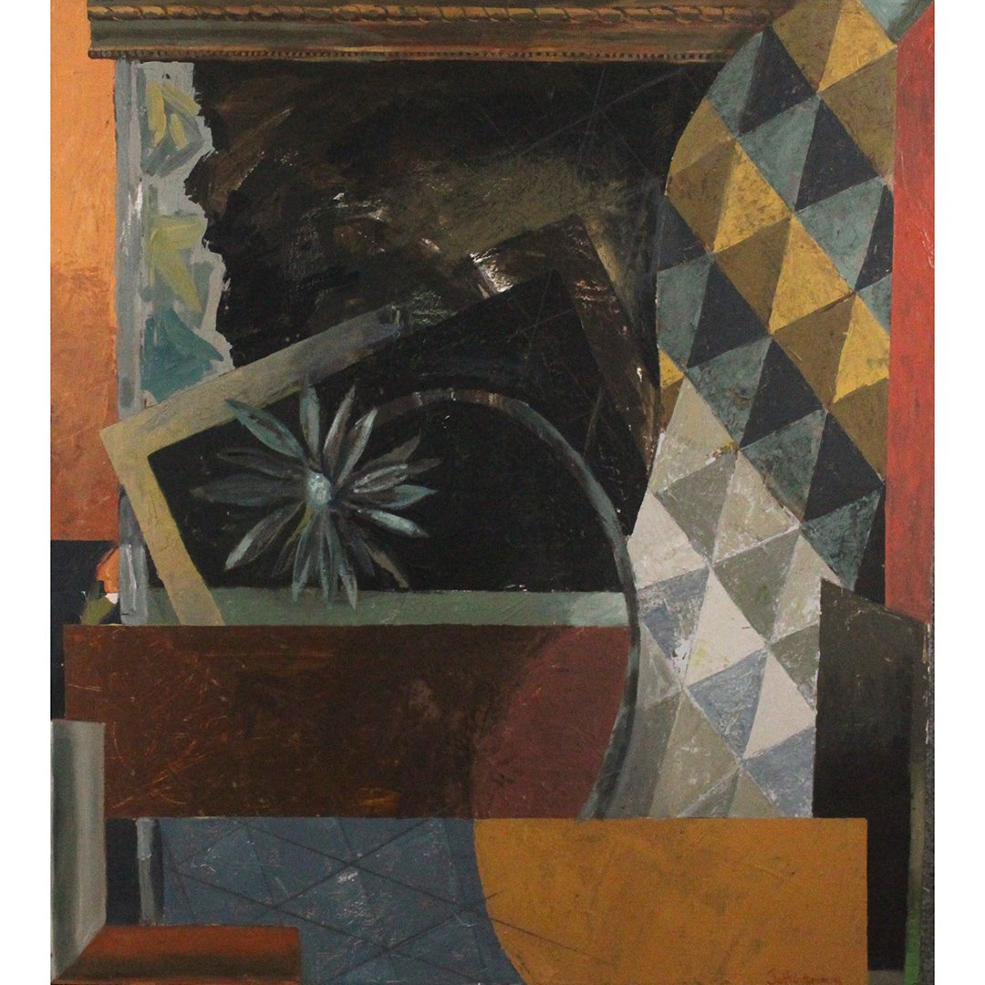 Jeff Gutterman, Abstract Composition Oil Painting: Jeff Gutterman, Abstract Composition Oil on canvas Painting, Signed. Size: 40 x 36 inches
