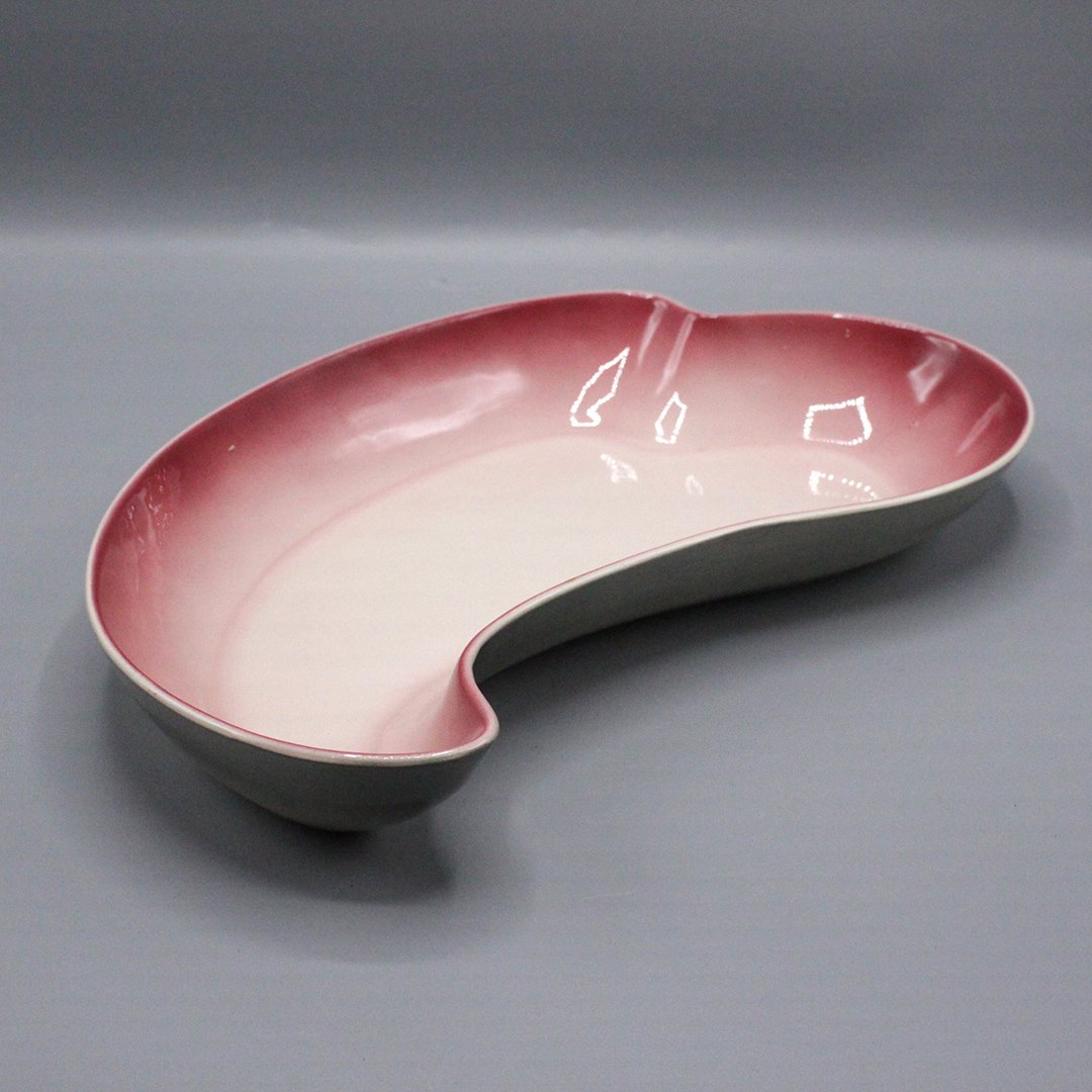 Los Angeles Potteries Mid-century Ceramic Pink Kidney (1 of 6)