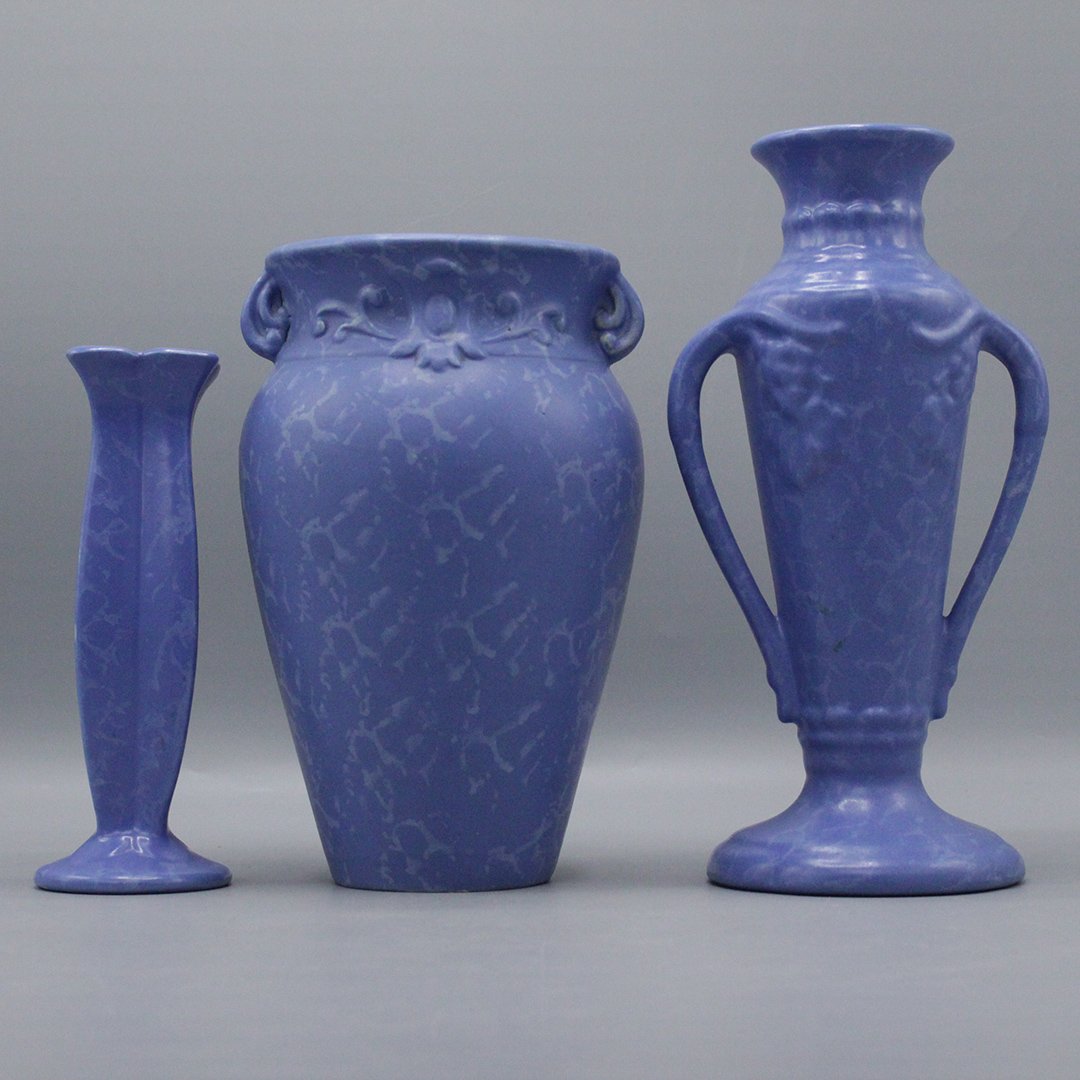 Collection of Rum Rill Blue Pottery Vases (1 of 9)