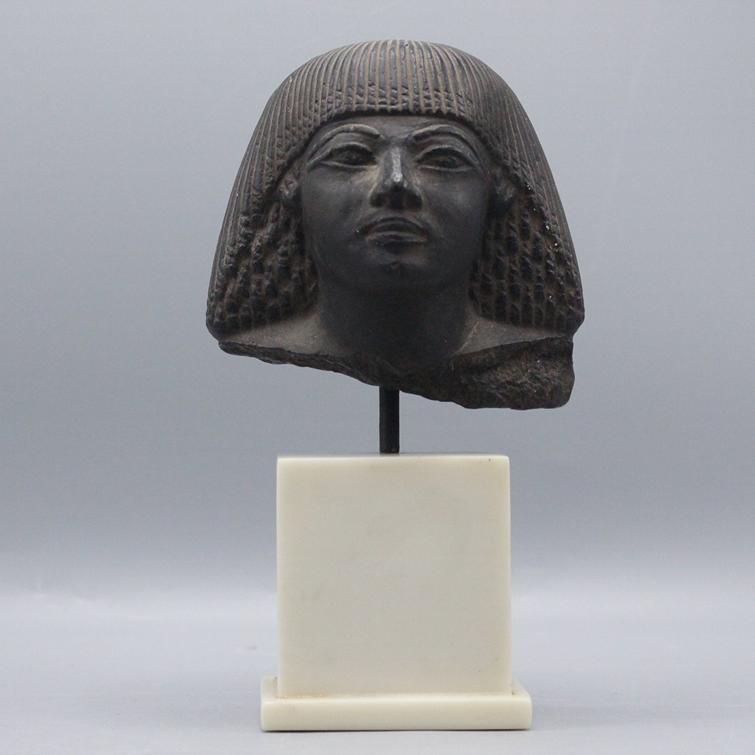 1969 Alva  Egyptian Pharaoh Sculpture of a Head, (1 of 6)