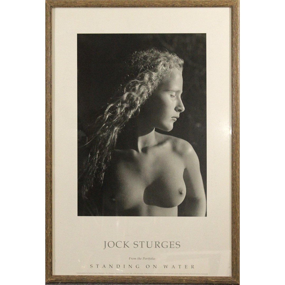1992 Jock Sturges Poster of Standing on Water: Jock Sturges Poster of Standing on Water Size: 34.5 x 23.5 inches