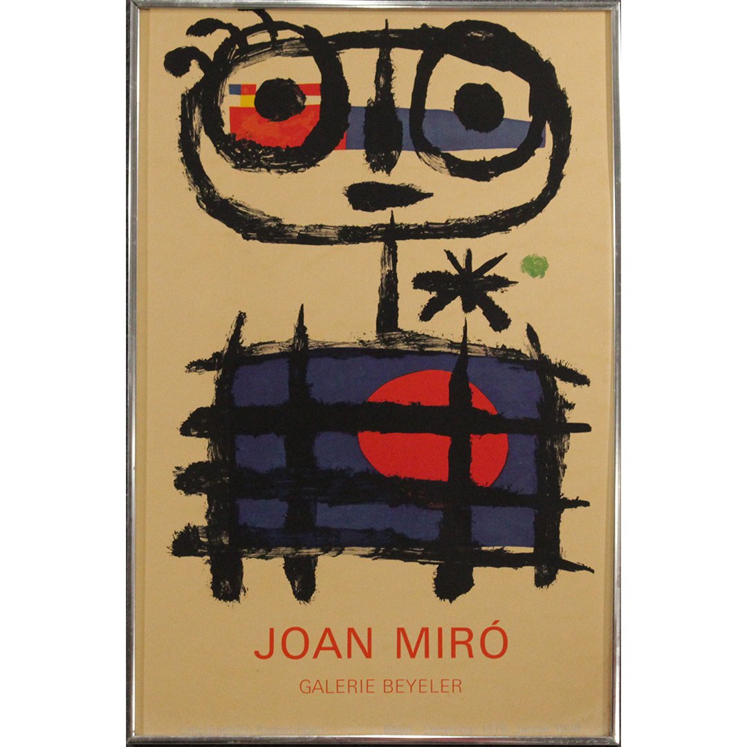 Vintage Joan Miro Galerie Beyeler Poster for Baset (1 of 9)