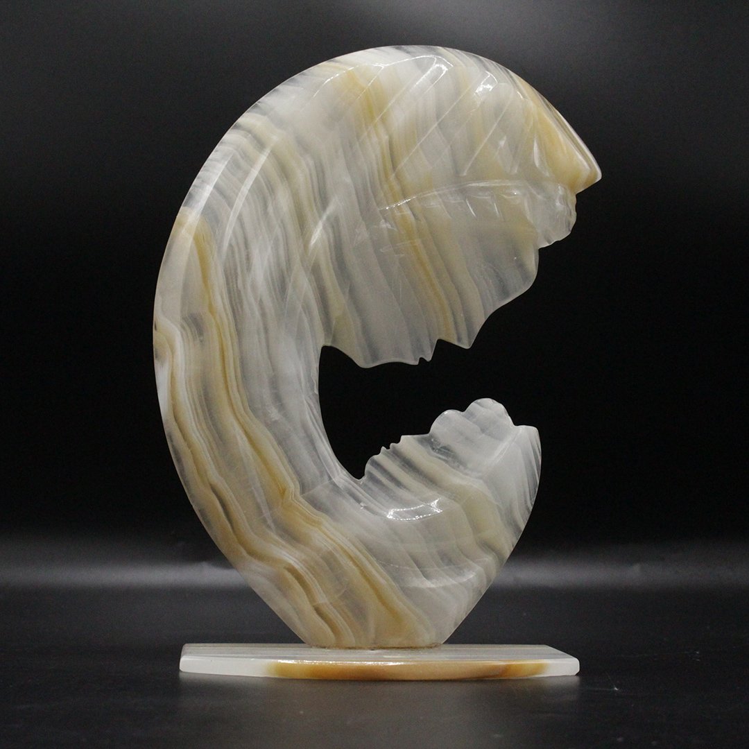 Stone Mother and Child Sculpture: Stone Mother and Child Sculpture Size: 7.5 h , 3 w